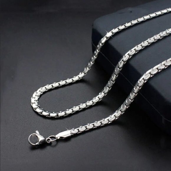 14K White Gold Chain Link Necklace Womens 14 Karat K Ladies Fine Jewelry 28